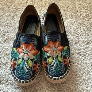 Johnny Was Elysia Espadrille Shoes Made in Spain Size 38